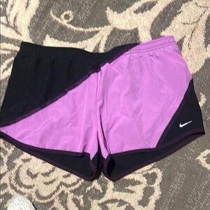 Nike Women's Black and Purple Shorts